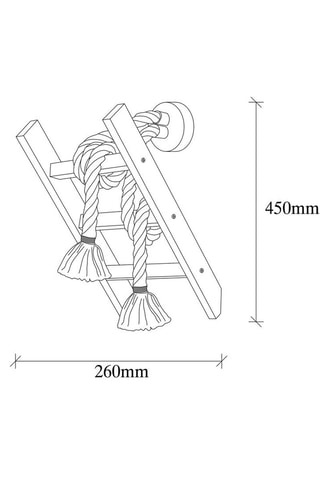 Houten Wandlamp Erebos - Naturel - 2 x 100 W