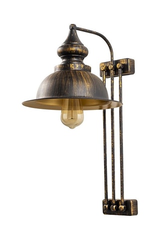 Wandlamp Saglam - Bruin en Goudkleurig - 40 W