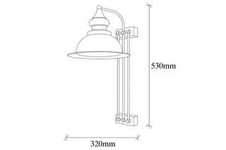Wandlamp Saglam - Bruin en Goudkleurig - 40 W