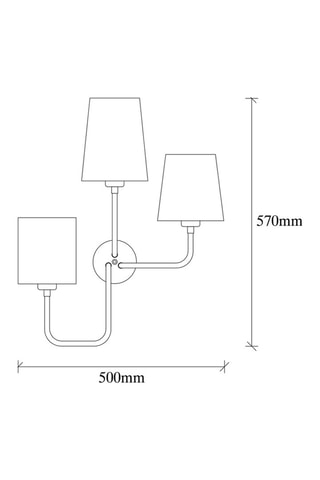 Wandlamp Catal - Zwart - 3 x 40 W