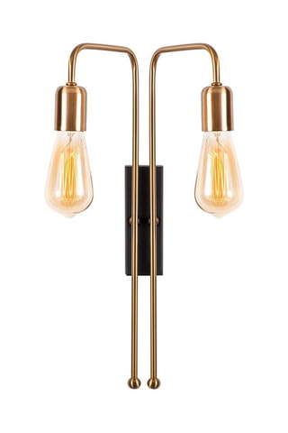 Wandlamp Mum - Goudkleurig en Zwart - 2 x 100 W