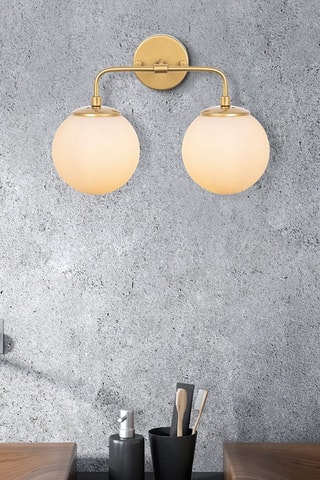 Wandlamp Horn - Goudkleurig - 2x 40 W