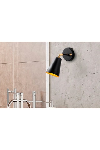 Wandlamp Evander - Zwart - 40 W