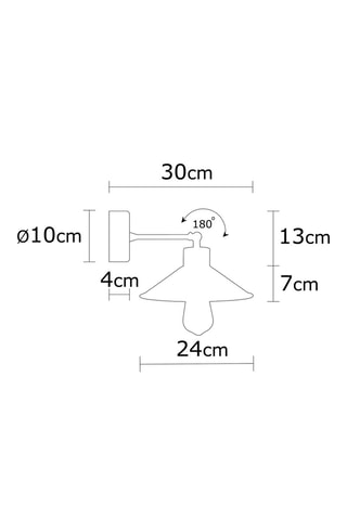 Wandlamp - Zwart - 40 W