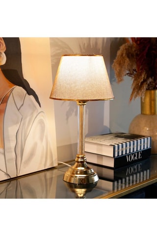 Lampe à poser Ayd Doré et beige