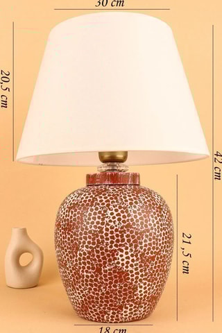 Lampe à poser en céramique - Marron - 40 W