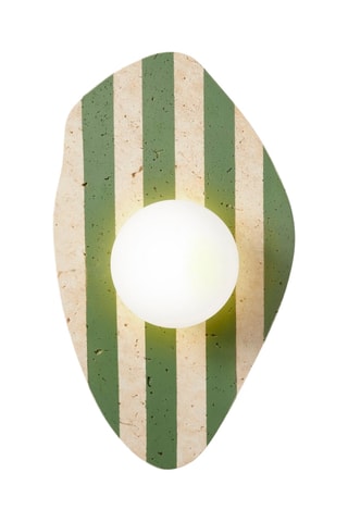 Travertijn Wandlamp - 10 W - Beige en Groen