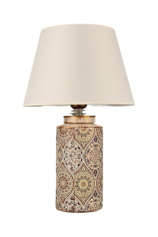 Lampe à poser en céramique - Beige - 40 W