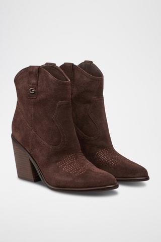 Santiags en cuir Jalella2 - Marron foncé