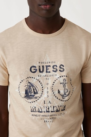 T-shirt Anchor - Ecru et gris foncé