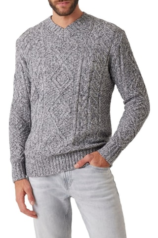 Pull Franck - Bleu marine et gris chiné