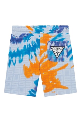 Short de bain tie and dye - Ciel et jaune