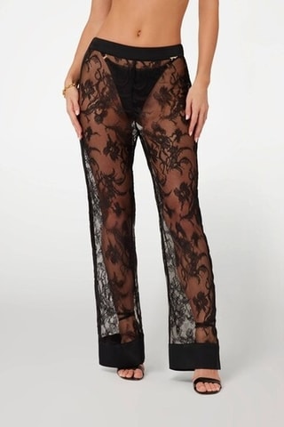 Pantalon en dentelle Brianne - Noir