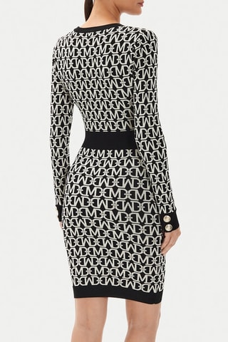 Robe fourreau Mati - Noir et blanc