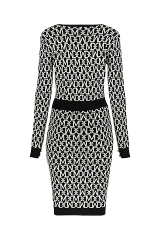 Robe fourreau Mati - Noir et blanc