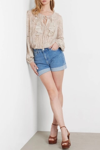 Short en jean Dolores - Bleu cobalt