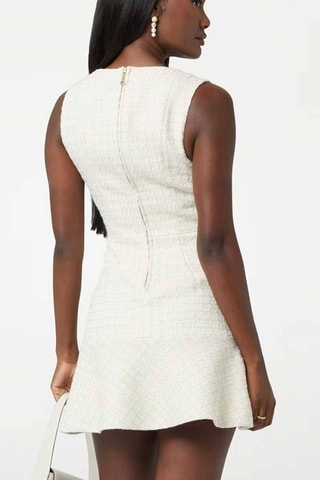 Robe droite en tweed Daphnée - Ecru