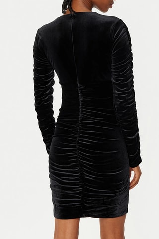 Robe droite en velours Ivana - Noir