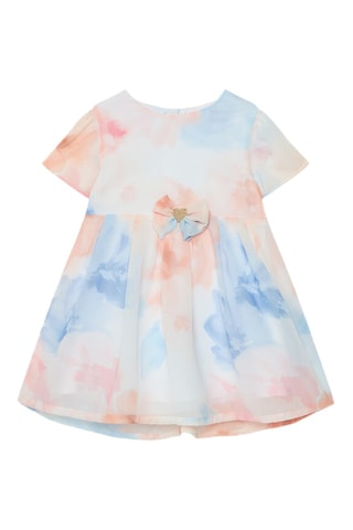 Robe tie and dye et blommer - Blanc et ciel