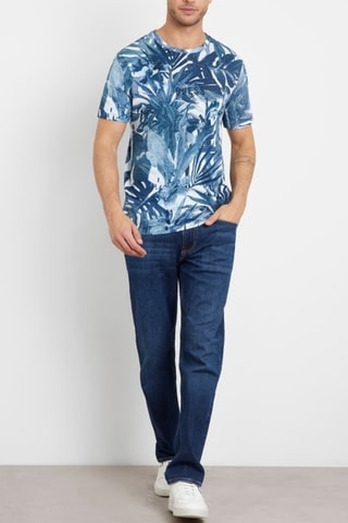 T-shirt Foliage - Indigo et blanc