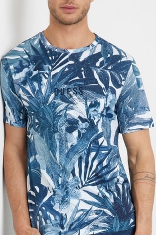 T-shirt Foliage - Indigo et blanc