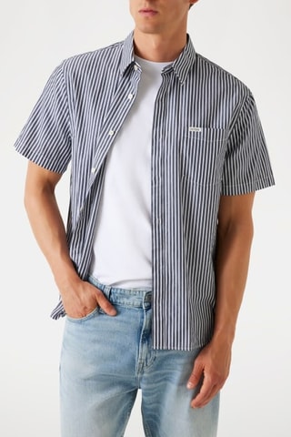 Chemise Collins - Bleu marine et blanc