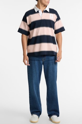 Polo - Rose poudré et bleu marine