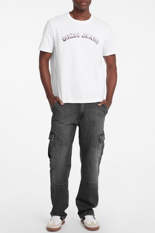T-shirt Reg Collegiate - Blanc et bordeaux