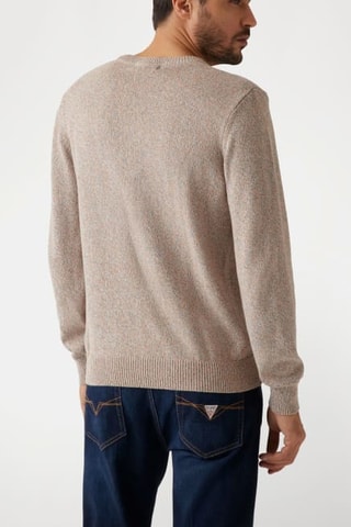 Pull Fisher - Taupe chiné et marron clair