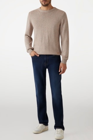 Pull Fisher - Taupe chiné et marron clair