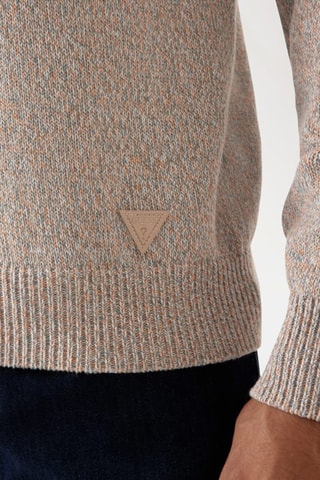 Pull Fisher - Taupe chiné et marron clair