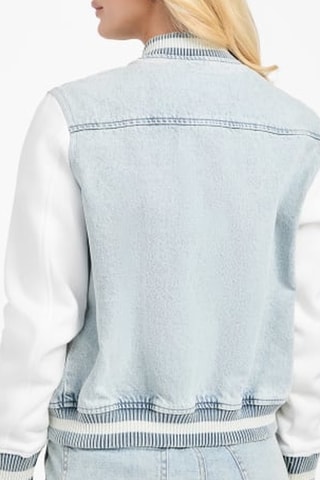 Teddy en jean Savanna - Ciel et blanc