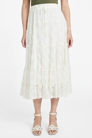 Jupe midi Lucca - Blanc