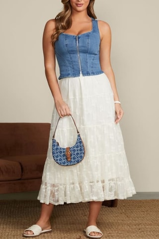 Jupe midi Lucca - Blanc