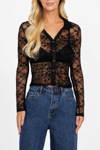 Top en dentelle Merrie - Noir