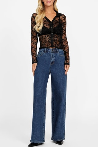 Top en dentelle Merrie - Noir