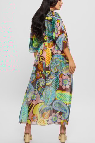 Kimono - Bordeaux et jaune