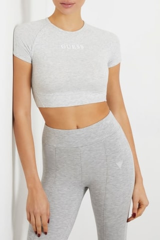 Crop top Aline - Gris clair chiné