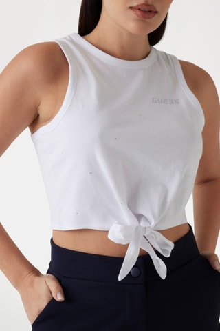 Crop top noué Primula - Blanc