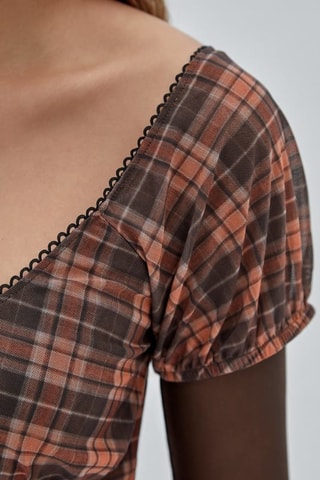 Robe trompe-l’œil - Marron