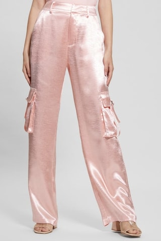 Pantalon cargo taille haute Jamie - Rose