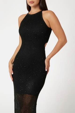 Robe fourreau Stitch - Noir