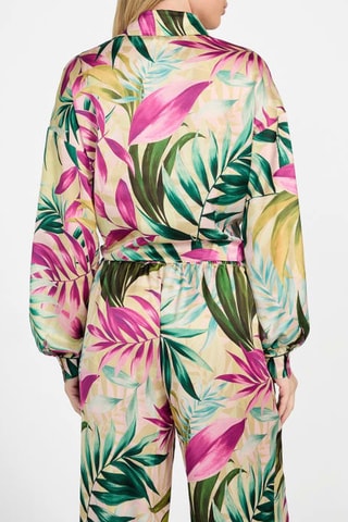 Chemisier noué Bowed - Vert et rose