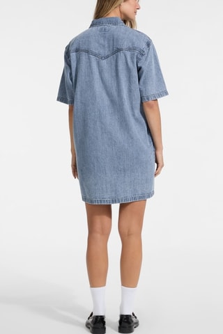 Robe chemise en jean - Bleu foncé
