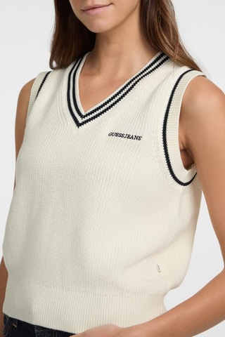 Pull sans manches - Ecru