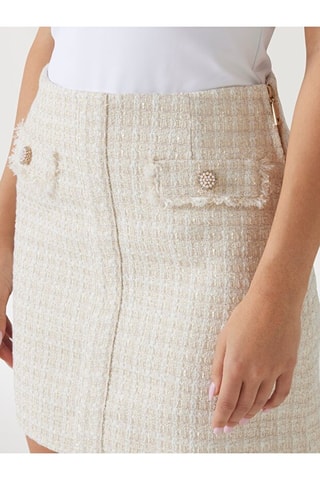 Minijupe en tweed Daphnée - Beige