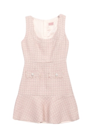 Robe droite en tweed Daphnée - Rose