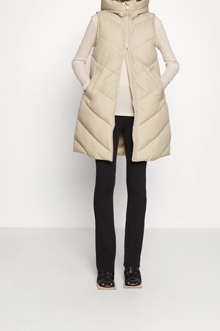 Doudoune sans manches à capuche Noemi - Ecru