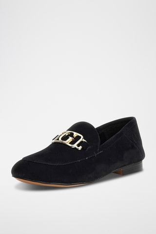 Mocassins en cuir de mouton nubuck Martynas - Noir
