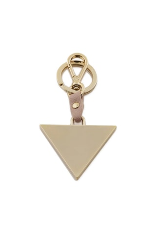 Porte-clés Saffiano - Doré et vieux rose